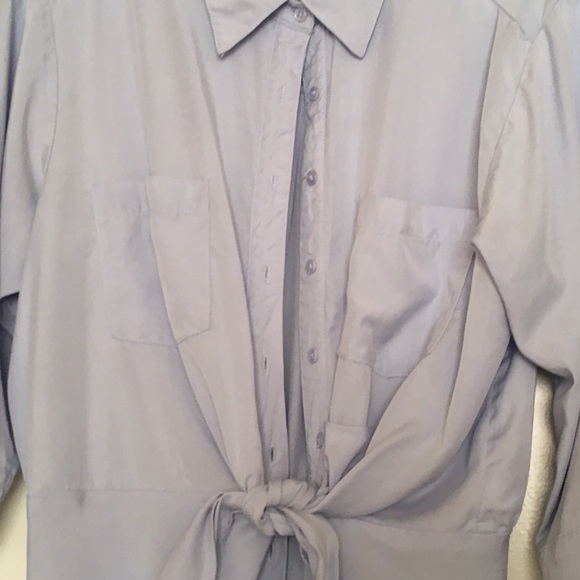 Gianni Bini Dana Button Front Tie Waist shirtdress - Picture 7 of 8